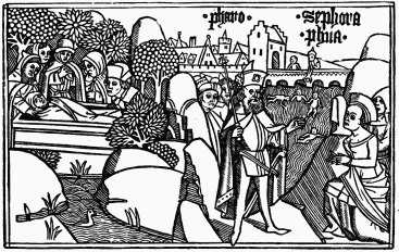 FIG. 9.—Illustration of Exodus I. From the Cologne
Bible, 1470-'75.
