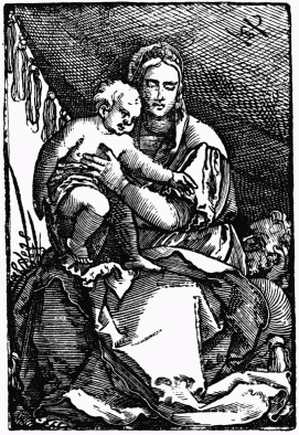FIG. 49.—Virgin and Child. From a print by Hans Sebald
Behaim.