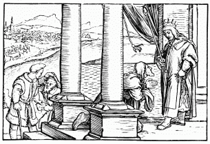 FIG. 54.—Nathan Rebuking David. From Holbein's 