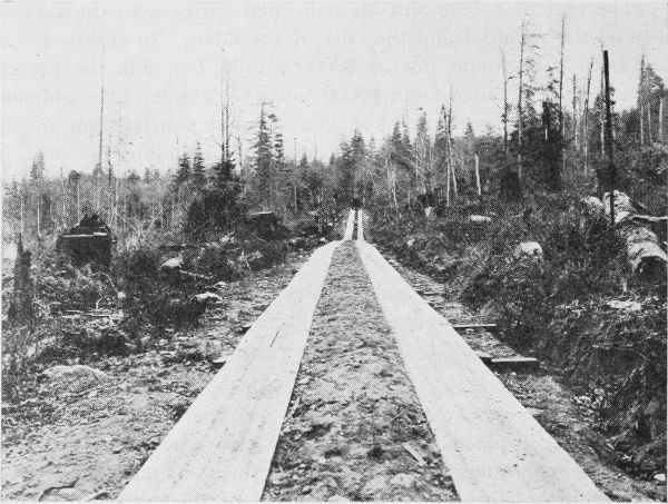 Fore-and-aft plank road with wedges
