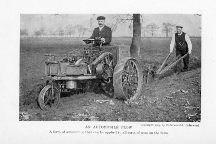 AN AUTOMOBILE PLOW
A form of automobile that can be applied to all sorts of uses on the farm.