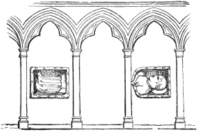 ARCADE, WITH SEMI-EFFIGY, IN SOUTH AISLE.