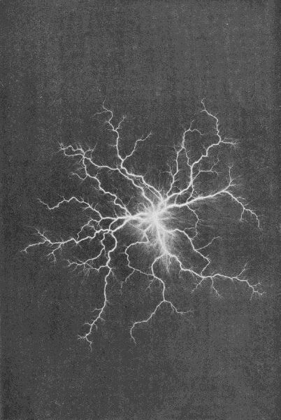 PHOTOGRAPH OF THE POSITIVE POLE OF AN ELECTRIC SPARK.