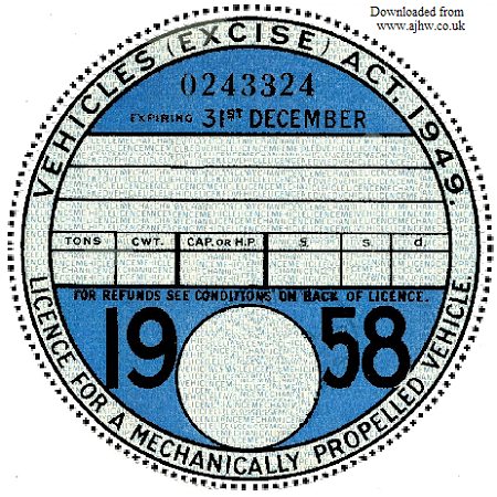 Your Reproduction Tax Disc