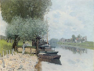 Sisley - Bougival, at the Water's Edge