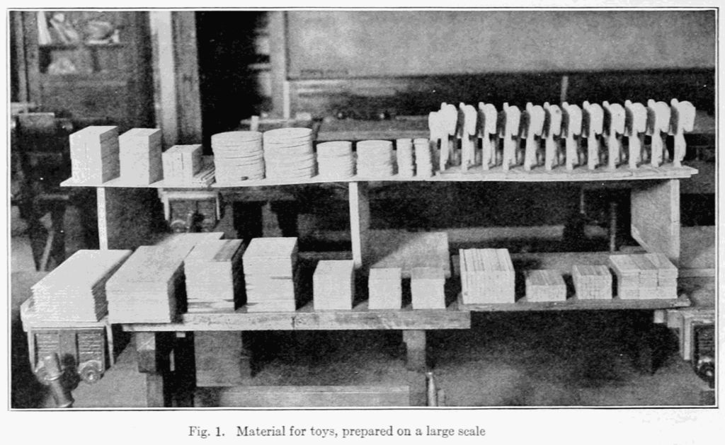 Fig. 1. Material for toys, prepared on a large scale