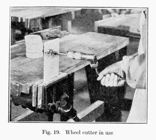 Fig. 19. Wheel cutter in use