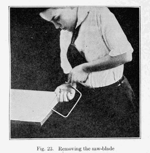 Fig. 23. Removing the saw-blade