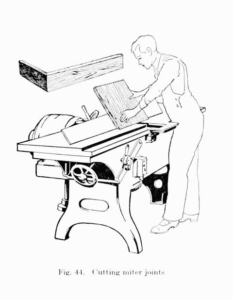 Fig. 44. Cutting miter joints