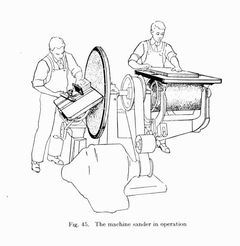 Fig. 45. The machine sander in operation