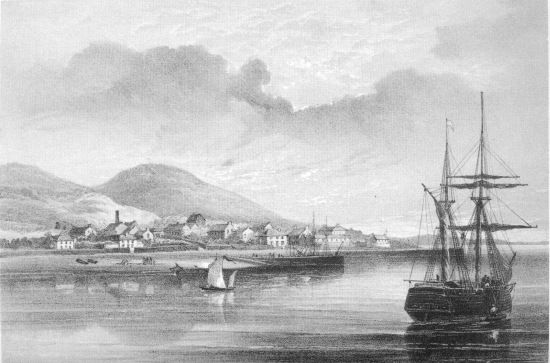 R. M. Bryson, lith from a drawing by R. Dudley London,
Day & Sons, Limited, Lith.

VALENCIA IN 1857-1858 AT THE TIME OF THE LAYING OF THE FORMER CABLE.