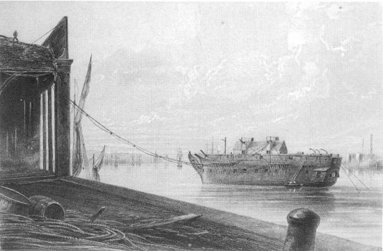 F. Jones, lith from a drawing by R. Dudley

London, Day & Sons, Limited, Lith.

THE CABLE PASSED FROM THE WORKS INTO THE HULK LYING IN THE THAMES AT
GREENWICH.