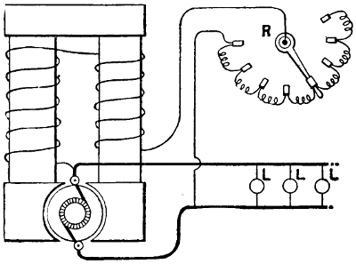 Schematic electric light circuit