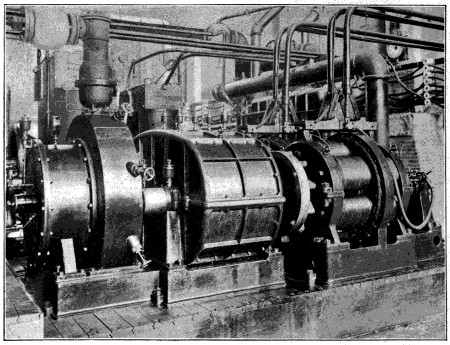 Dynamo driven by De Laval turbine