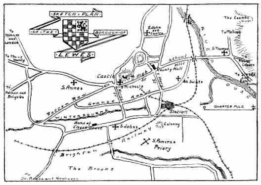 SKETCH PLAN OF THE BOROUGH OF LEWES.