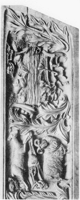 VI—Portion
of a Carved Oak Panel—The Sheepfold.