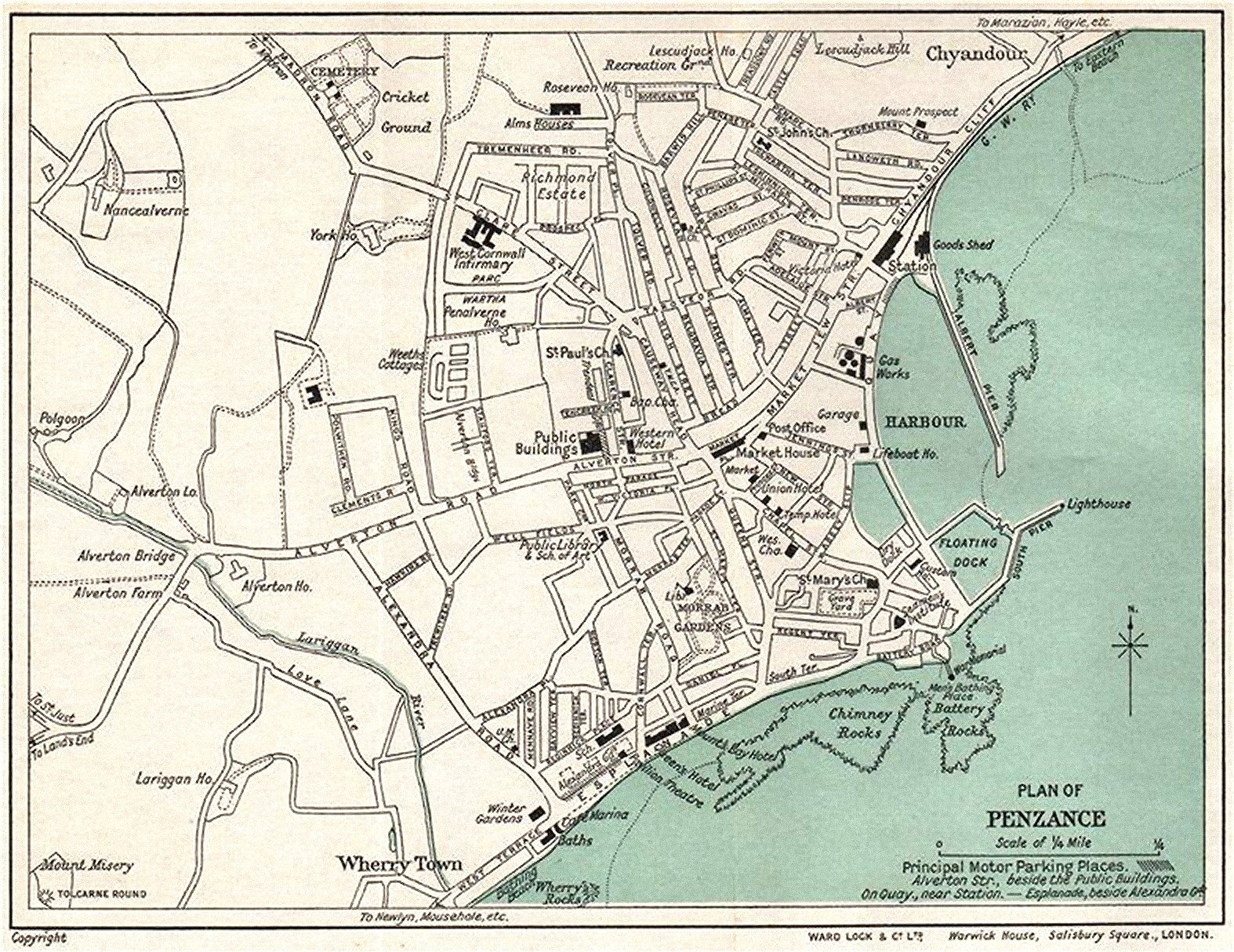 Map of Penzance c1934